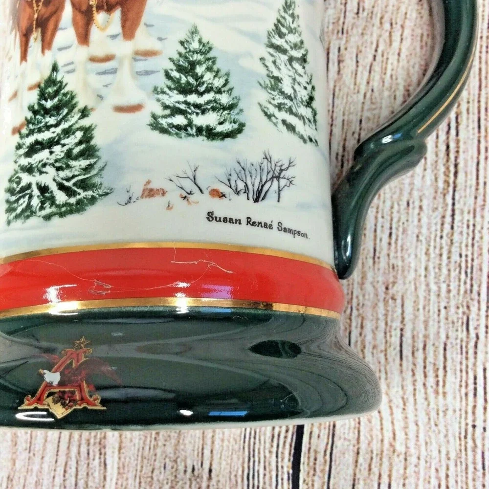 Budweiser holiday stein